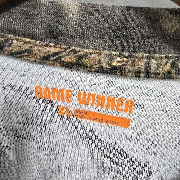 Game Winner T Shirt Mens XL Camo Break Up Country Woodland Short Sleeve Cotton - Picture 3 of 10